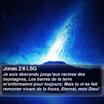 Jonas 2:6 LSG Bible Verse Image