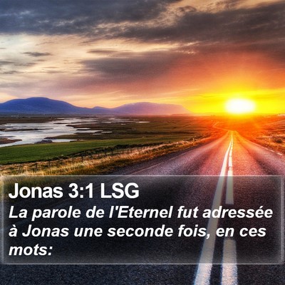 Jonas 3:1 LSG Bible Verse Image