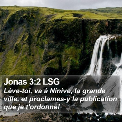 Jonas 3:2 LSG Bible Verse Image