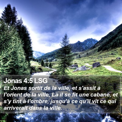 Jonas 4:5 LSG Bible Verse Image