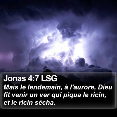 Jonas 4:7 LSG Bible Verse Image