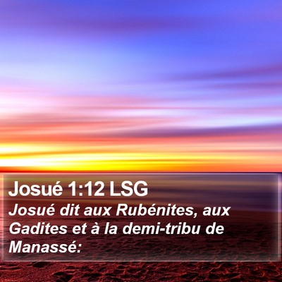 Josué 1:12 LSG Bible Verse Image
