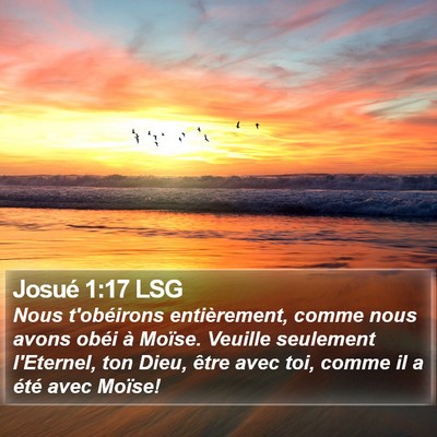 Josué 1:17 LSG Bible Verse Image