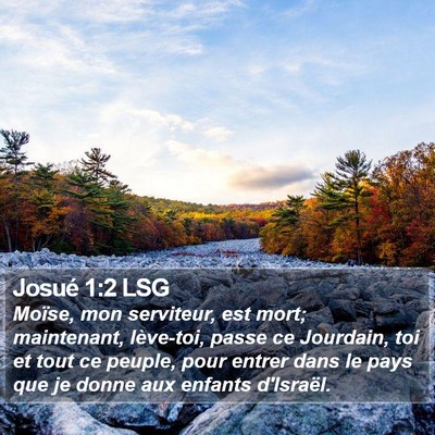 Josué 1:2 LSG Bible Verse Image