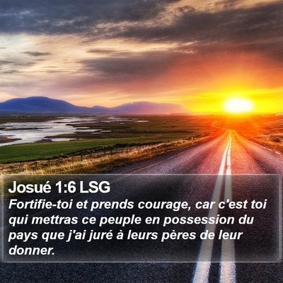 Josué 1:6 LSG Bible Verse Image