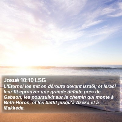 Josué 10:10 LSG Bible Verse Image