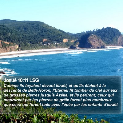 Josué 10:11 LSG Bible Verse Image
