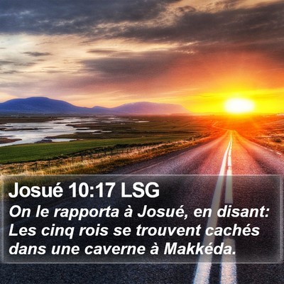 Josué 10:17 LSG Bible Verse Image