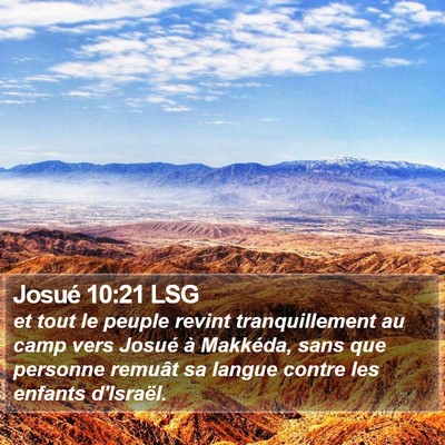 Josué 10:21 LSG Bible Verse Image