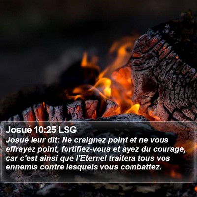Josué 10:25 LSG Bible Verse Image