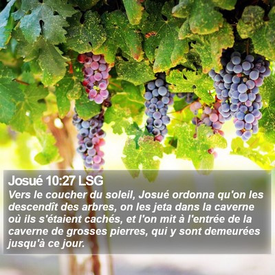 Josué 10:27 LSG Bible Verse Image