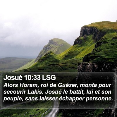 Josué 10:33 LSG Bible Verse Image