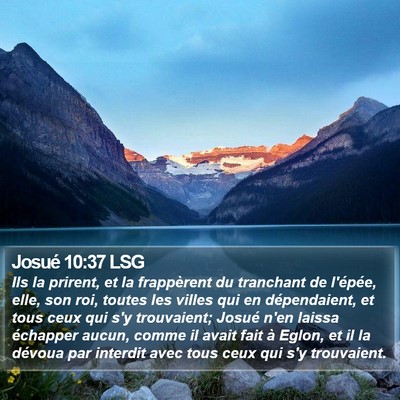 Josué 10:37 LSG Bible Verse Image