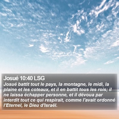 Josué 10:40 LSG Bible Verse Image