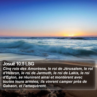 Josué 10:5 LSG Bible Verse Image
