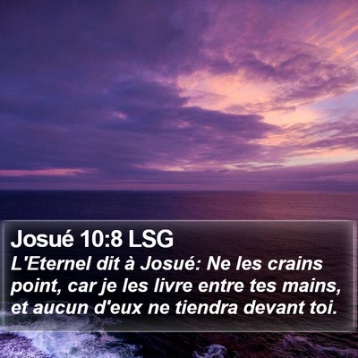 Josué 10:8 LSG Bible Verse Image