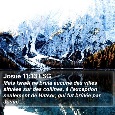 Josué 11:13 LSG Bible Verse Image