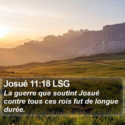Josué 11:18 LSG Bible Verse Image