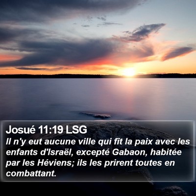 Josué 11:19 LSG Bible Verse Image