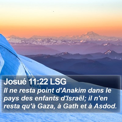 Josué 11:22 LSG Bible Verse Image