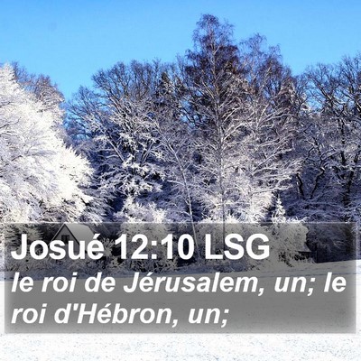 Josué 12:10 LSG Bible Verse Image