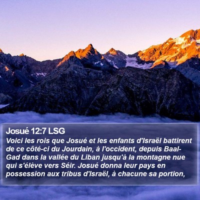Josué 12:7 LSG Bible Verse Image