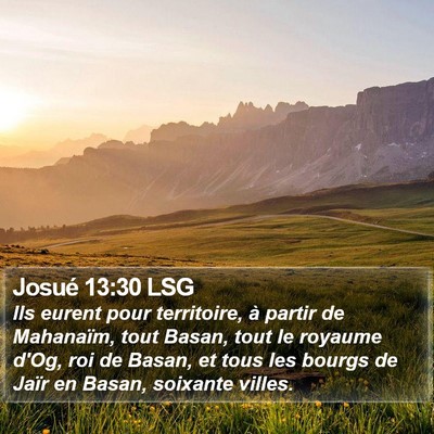 Josué 13:30 LSG Bible Verse Image