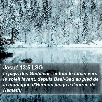 Josué 13:5 LSG Bible Verse Image