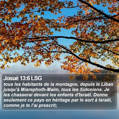 Josué 13:6 LSG Bible Verse Image
