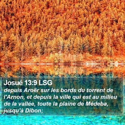Josué 13:9 LSG Bible Verse Image