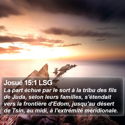 Josué 15:1 LSG Bible Verse Image
