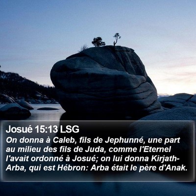 Josué 15:13 LSG Bible Verse Image