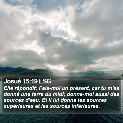 Josué 15:19 LSG Bible Verse Image