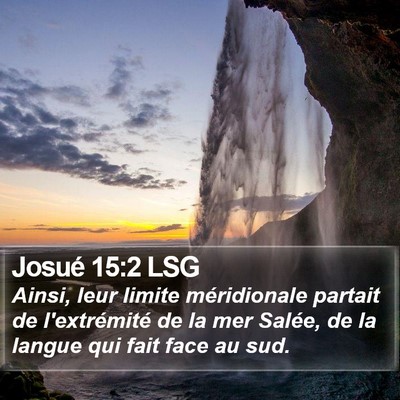 Josué 15:2 LSG Bible Verse Image