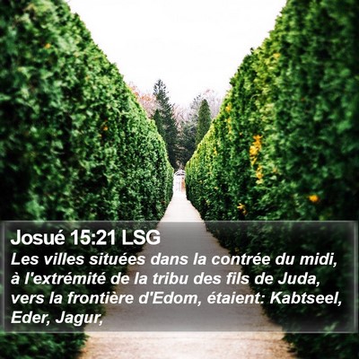 Josué 15:21 LSG Bible Verse Image
