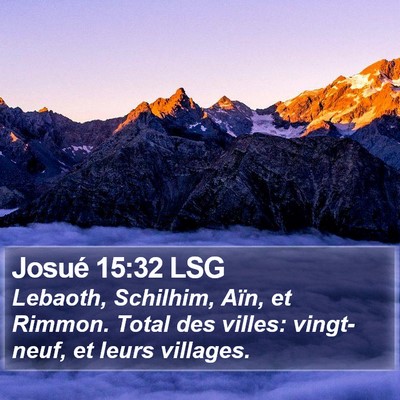 Josué 15:32 LSG Bible Verse Image