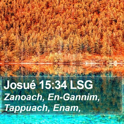 Josué 15:34 LSG Bible Verse Image