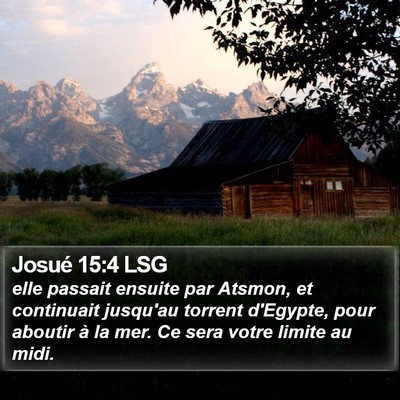 Josué 15:4 LSG Bible Verse Image