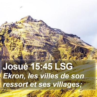 Josué 15:45 LSG Bible Verse Image
