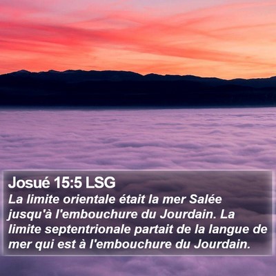 Josué 15:5 LSG Bible Verse Image