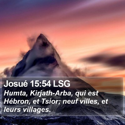 Josué 15:54 LSG Bible Verse Image