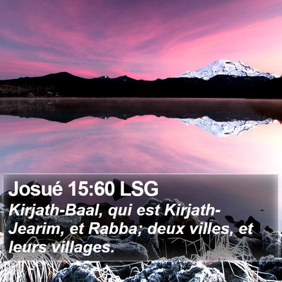 Josué 15:60 LSG Bible Verse Image