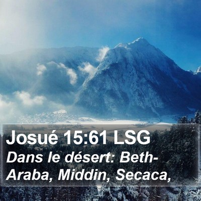 Josué 15:61 LSG Bible Verse Image