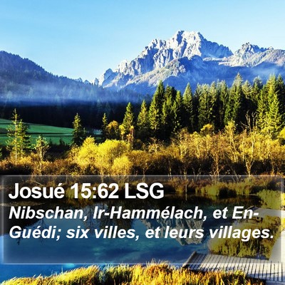 Josué 15:62 LSG Bible Verse Image