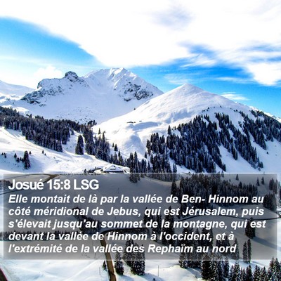 Josué 15:8 LSG Bible Verse Image