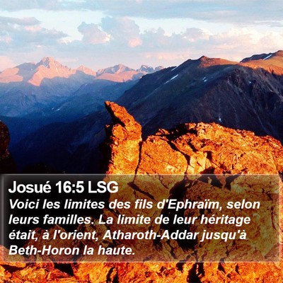 Josué 16:5 LSG Bible Verse Image
