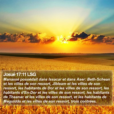 Josué 17:11 LSG Bible Verse Image