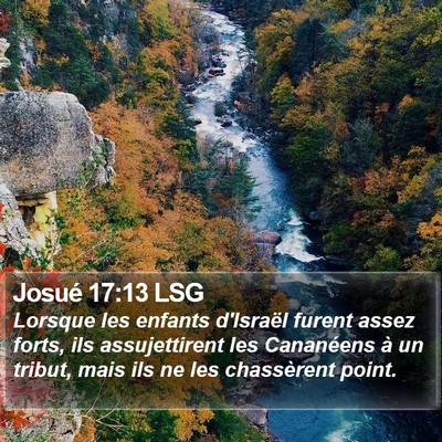 Josué 17:13 LSG Bible Verse Image