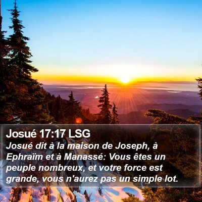 Josué 17:17 LSG Bible Verse Image