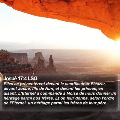 Josué 17:4 LSG Bible Verse Image